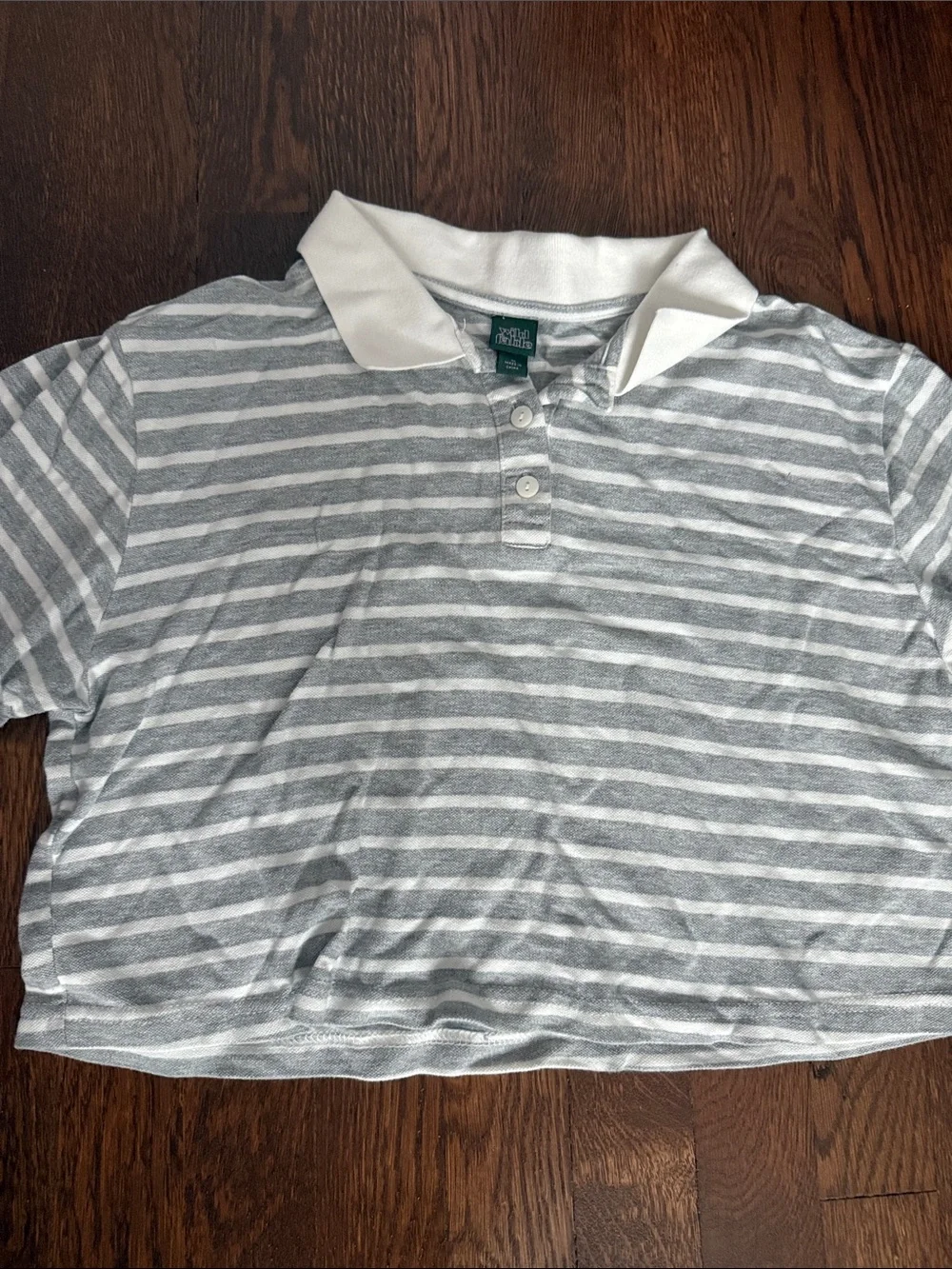 striped cropped shirt